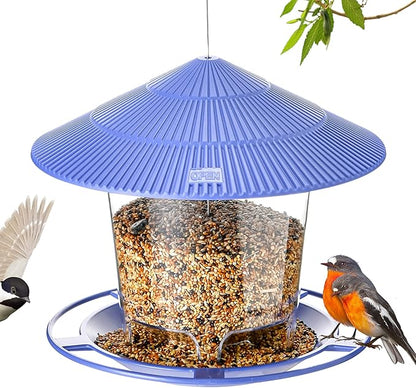 Bird Feeder Outdoor Hanging for Wild Bird Seed, Purple