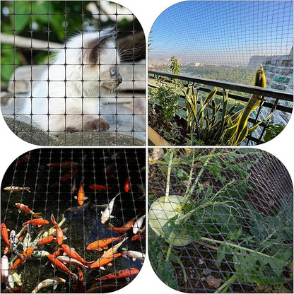NONMON Bird Netting 5 x 100 FT Heavy Duty Garden Netting Deer Fence Netting Pest Barrier for Protect Fruit Trees, Plants and Vegetables Against Birds, Deer, Squirrels, Black