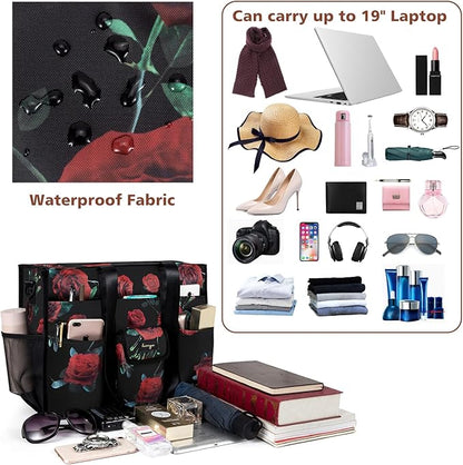 Utility Tote - Water Resistant with 19 Exterior/Interior Pockets - Large Women/Teacher/Work Bag