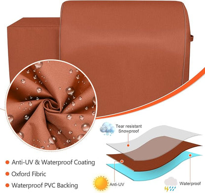73700 Grill Cover for Pit Boss 700FB, Lexington 540 and Lexington 500, Classic 700 Wood Pellet Grills, 600D Waterproof Fade Resistant BBQ Grill Cover with Elastic Drawstrings, Brown