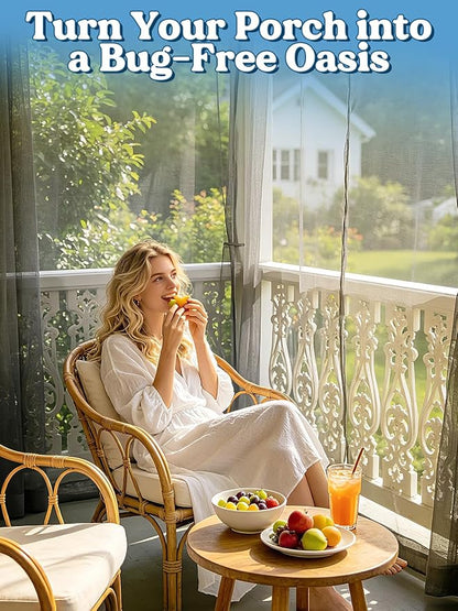 ANPHSIN 33x10Ft Ultra fine Mosquito Net for Patio - Mesh Netting Screen for Outdoor Garden Porch Balcony, Protects Skin & Plants from Bugs, Birds, Gray