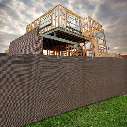 Alion Home© Elegant Privacy Screen Windscreen Mesh for Backyard Deck, Patio, Balcony, Fence, Pool, Porch, Railing. (5' x 50', Mocha Brown)