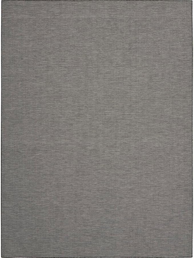 Nourison Positano Indoor-Outdoor Charcoal 7' x 10' Area Rug, Easy Cleaning, Non Shedding, Bed Room, Living Room, Dining Room, Backyard, Deck, Patio (7x10)