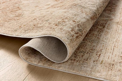 Loloi Magnolia Home by Joanna Gaines Junie Collection JUE-04 Natural/Clay 2'-0" x 3'-0", .38" Pile Height, Accent Rug