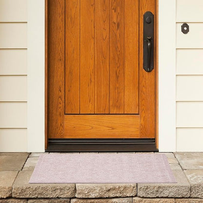 SAFAVIEH Courtyard Collection CY8680 Indoor/ Outdoor Easy scrubbing Patio Backyard Mudroom Accent-Rug, 2' x 3' 7', Soft Pink / Ivory