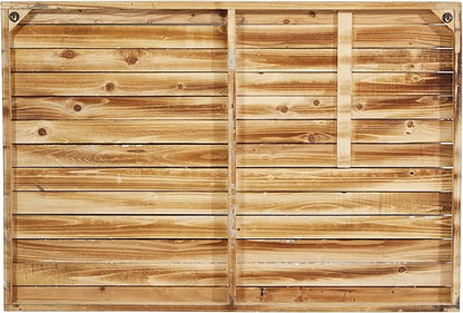 Deco 79 Wood American Flag Handmade Home Wall Decor Washed Wall Sculpture with Slatted Panels and Cream Stars, Wall Art 44" x 2" x 30", Brown