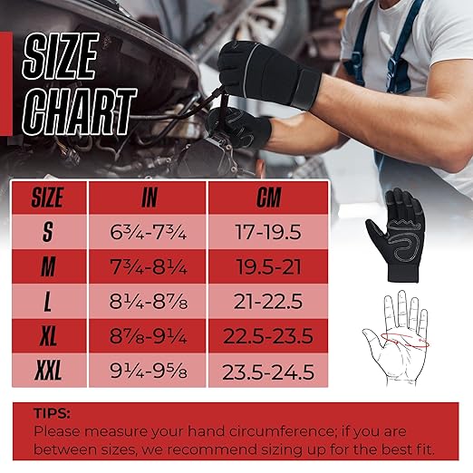 HANDLANDY Work Gloves Mens & Women 3 Pairs, Utility Safety Mechanic Working Gloves Touch Screen, Flexible Breathable Yard Work Gloves (Medium, Black)