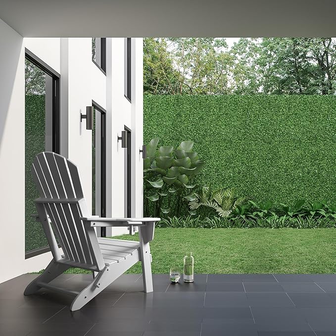 FUNBERRY Folding Adirondack Chair, All Weather HDPE Fire Pit Chairs with Cup Holder for Outdoor