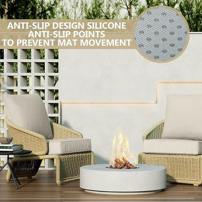 24" x 24" x 6" Outdoor Deep Seat Cushions Set - 2 Set Waterproof & Fade Resistant Patio Furniture Replacement Cushions, Non-Slip Outdoor Cushions Fit Loveseats, Couches, Chairs, and Sofas.