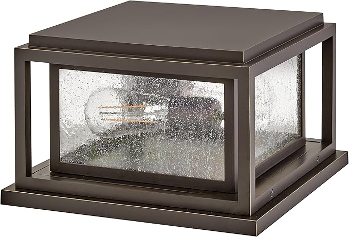 Hinkley Republic Small Pier Mount Lantern 12V, Low Voltage Oil Rubbed Bronze