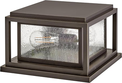 Hinkley Republic Small Pier Mount Lantern 12V, Low Voltage Oil Rubbed Bronze