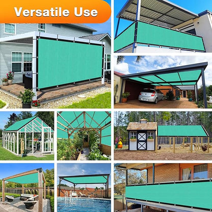 Artpuch Outdoor Pergola Shade Cover 6' X 10' Sun Shade Cloth with Grommets, 90% UV Protection Canopy Patio Privacy Screen (Customized Available) GN107, Turquoise