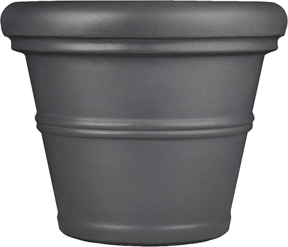Tusco Products Rolled Rim Garden Planter, 30-inch, Slate