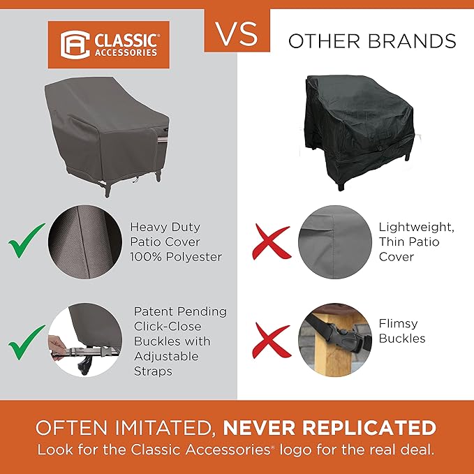 Classic Accessories Ravenna Water-Resistant Stackable 75 x 27 x 40 Inch Chaise Lounge Cover, Chaise Lounge Covers Outdoor