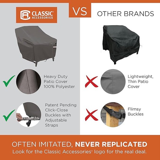 Classic Accessories Ravenna Water-Resistant 104 Inch Deep Seated Patio Loveseat Cover, Patio Furniture Covers