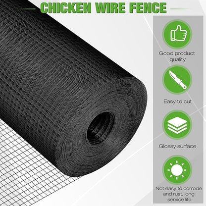 Tatuo Hardware Cloth 1/2 Inch 60in x 100ft Hot Dip Galvanized After Welded Cage Mesh Rolls 21 Gauge Metal Chicken Wire Roll Wire Fencing Poultry Netting for Raised Garden Rodent Animals