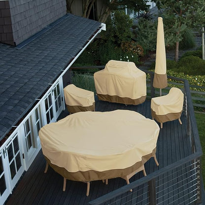 Classic Accessories Veranda Water-Resistant 24 Inch Full Coverage Round Fire Pit Cover
