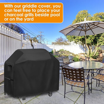 Grill Cover for Blackstone Pro Series 2 Burner 22 Inch Griddle with Double Shelf, Outdoor Waterproof BBQ Covers for Model 2165 2414, Propane Gas Grill Cover