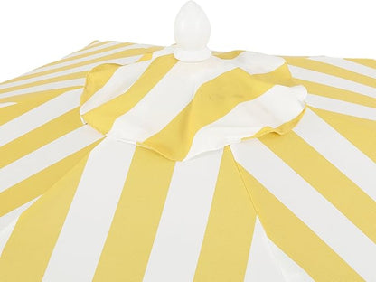 JONATHAN Y UMB1001 Collins 9 ft. Classic Cottage Tassel Market Patio Umbrella with Auto-Tilt, Crank, Wind Vent and UV Protection