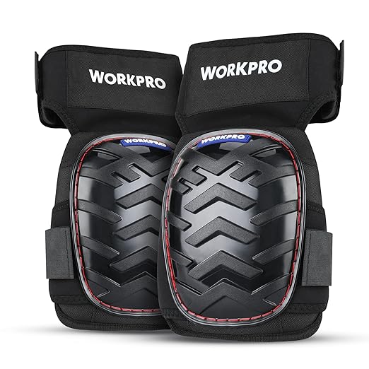 WORKPRO Knee Pads for Work, Ergonomic Gel Knee Pads Protector with Thick Foam Cushion, Heavy Duty Anti-slip Kneepads for Construction Flooring and Gardening