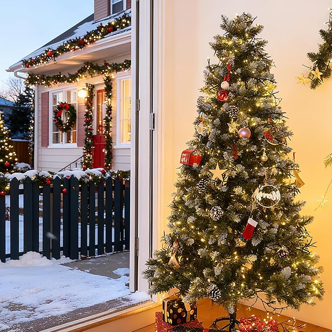 3000 LED Warm White Christmas Lights: 214Ft Twinkle Lights for Christmas Tree with Remote - Waterproof Fairy Lights Firecracker Plug in String Lights for Garden Wedding Party Indoor & Outdoor Use
