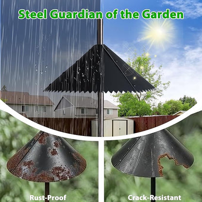 Bird Feeding Station Kit, 94 Inch, 6-Hook, with Squirrel Baffle, Metal Birds Feeder Stand Pole with Bird Bath and Mesh Tray, Freestanding 5-Prong Base
