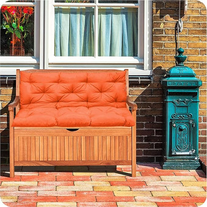 Replacement Cushions for Outdoor Swing, Outdoor Cushions for Patio Furniture with Backrest, Waterproof Thicken 4" Porch Swing Cushions, for Outdoor Patio Garden Furniture(Orange 40 * 47 in)