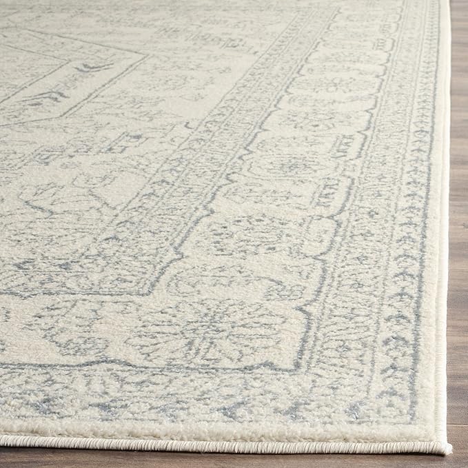 SAFAVIEH Adirondack Collection Runner Rug - 2'6" x 10', Ivory & Slate, Oriental Medallion Design, Non-Shedding & Easy Care, Ideal for High Traffic Areas in Living Room, Bedroom (ADR108S)