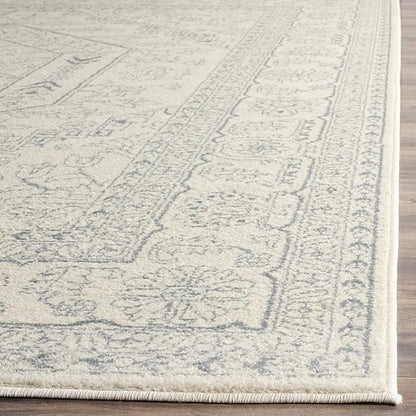 SAFAVIEH Adirondack Collection Runner Rug - 2'6" x 18', Ivory & Slate, Oriental Medallion Design, Non-Shedding & Easy Care, Ideal for High Traffic Areas in Living Room, Bedroom (ADR108S)