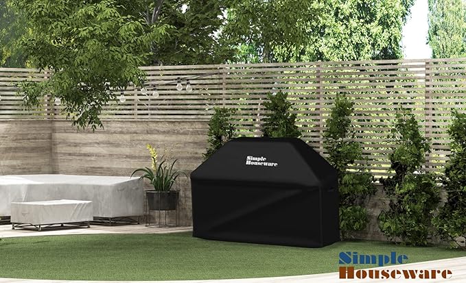 Simple Houseware 64 in. Heavy-Duty BBQ Gas Grill Cover, 600D Polyester Waterproof, Weather-Resistant