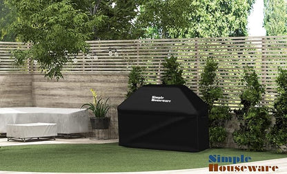 Simple Houseware 64 in. Heavy-Duty BBQ Gas Grill Cover, 600D Polyester Waterproof, Weather-Resistant