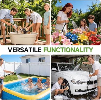 Garden Hose 75ft Flexible Non-Expandable Water Hose Ultra Lightweight Kink-Free Leak-Proof Durable & Abrasion-Resistant with 3/4" Brass Fittings for Patio Yard RV and Outdoor Use