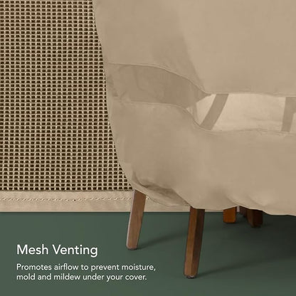 Covermates Classic Grill Cover - All-Weather Heavy Duty Outdoor BBQ Cover with Water-Resistant 12-Gauge Vinyl, Mesh Vents, Protection for Large Outdoor Grills, 57 Inch, Classic Tan