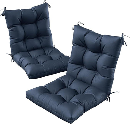 Patio Seat&Back Chair Cushions for Outdoor Furniture，Comfortable Cushions for Rocking/Dining/Lawn Chair-Set of 2