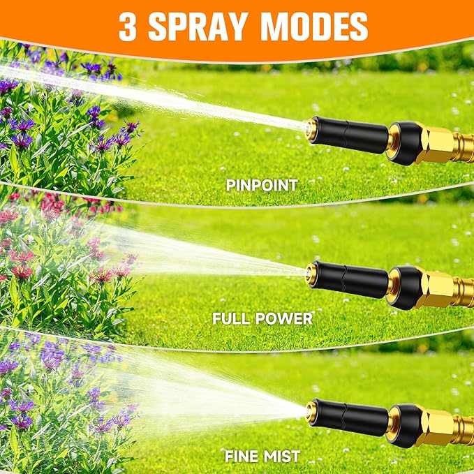 Metal Garden Hose 200 FT - 304 Stainless Steel Water Hose 200 FT - Expandable Short Flexible Garden Hose,no Kink Explosion, no Bite