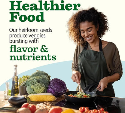 HOME GROWN 70 Variety Vegetable & Herb Seeds – 32,000+ USA Non-GMO Heirloom Survival Seeds –Garden Kit for Spring, Fall, Winter – Indoor & Outdoor Planting – Starter Set for Home Gardeners & Preppers