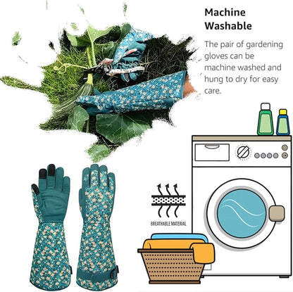 Thorn-proof Gardening and Garden Gloves,Durable Long Rose Yard Work Glove,Gifts for Men Women,Touchscreen