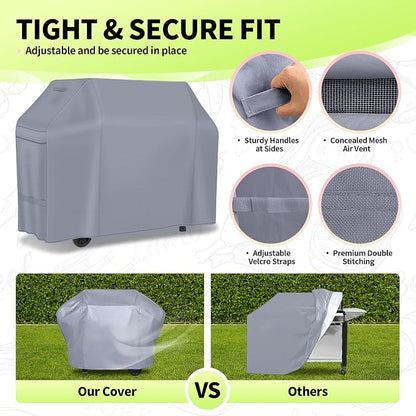 NEXCOVER Barbecue Gas Grill Cover - 50 Inch Waterproof BBQ Cover, Outdoor Heavy Duty Grill Cover, Fade & Weather Resistant Upgraded Material, Barbecue Cover for Weber, Brinkmann, Char Broil, Holland.