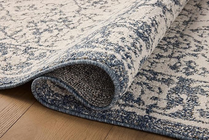 Loloi Magnolia Home by Joanna Gaines Gigi Collection GIG-02 Ivory/Blue 4'-0" x 6'-0" Accent Rug