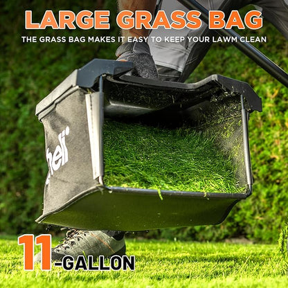 Litheli 40V (2 x 20V) 16" Electric Lawn Mower Cordless, Brushless Lawnmower with 6-Height Adjust, Portable & Lightweight Push Battery Powered Lawn Mower (2 * 4.0AH Batteries Included)