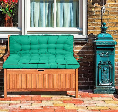 Swing Replacement Cushions with Backrest, 2 or 3 Seater Waterproof Non-Slip Overstuffed Swing Pad, Indoor/Outdoor Bench Cushion for Porch Chair Swings Garden Furniture (Lake blue, 40 * 63 in)