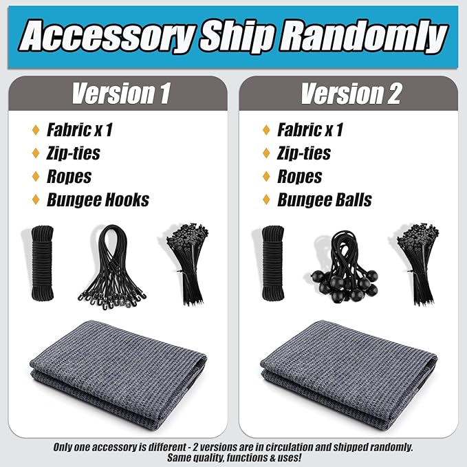 Amagenix 90% Sun Shade Cloth with Grommets, 3' x 16' Pergola Replacement Shade Cover Canopy Privacy Screen for Outdoor Patio Garden, Blue Gray (We Customized)