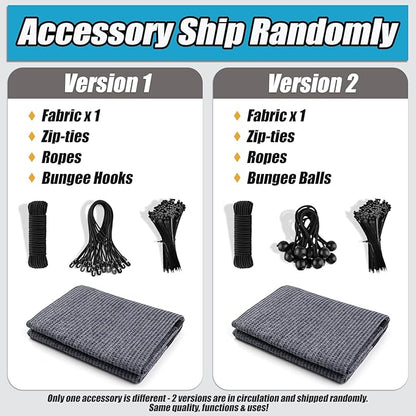 Amagenix 90% Sun Shade Cloth with Grommets, 3' x 16' Pergola Replacement Shade Cover Canopy Privacy Screen for Outdoor Patio Garden, Blue Gray (We Customized)