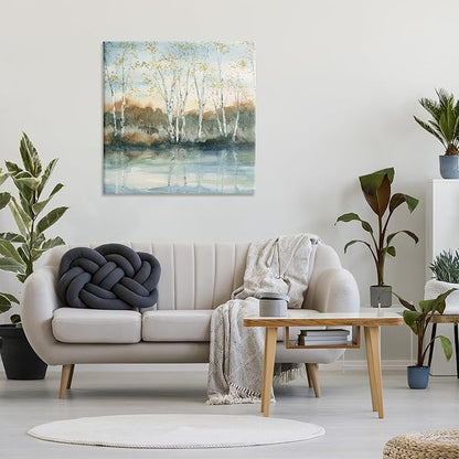 Stupell Industries Birch Tree Reflections Quaint Lake Clearing Landscape Canvas Wall Art, Design by Carol Robinson