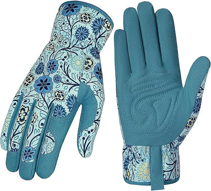 Pleneal Gardening Gloves for Women - Leather Garden Gloves Thorn Proof, Outdoor Protective Working Gloves