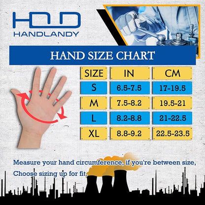 HANDLANDY Work Gloves for Men & Women, Utility Mechanic Working Gloves Touch Screen, Flexible Gardening Gloves for Yard
