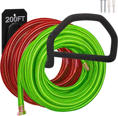 PeoMev 300 ft Garden Hose Holder - Oversized Hose Hanger Wall Mount Water Hose Holders for Outside, Extra Heavy Duty Hose Rack for Garden Hose Storage and Extension Cords