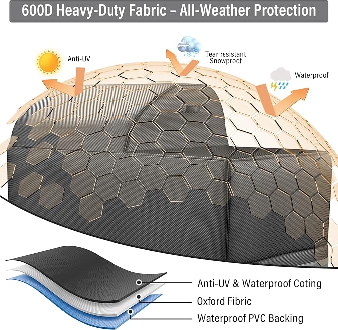 Grill Cover for Traeger Woodridge Grills BAC761 TFB86MLH | Upgraded Full-Length, Heavy Duty Waterproof, Anti-UV, Electric Wood Pellet Grill and Smoker