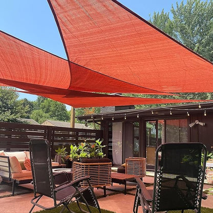 LOVE STORY Custom Size 5'x5'x7.1' Terra Red Sun Shade Sail Right Triangle Sunhsade Fabric Awning Canopy for Patio Backyard Carport Pergola (Customized)