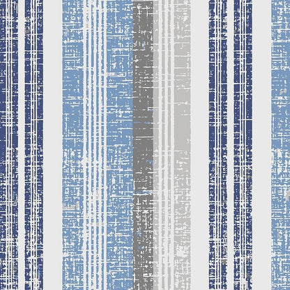 LVTXIII Outdoor Chair Cushions, Fade-Resistant Patio Furniture Cushions Outdoor Chair Pads with Ties for Dining Chairs and Garden Furniture Use, 18.5"x16"x2" 4 Pack, Stripe Layered Blue